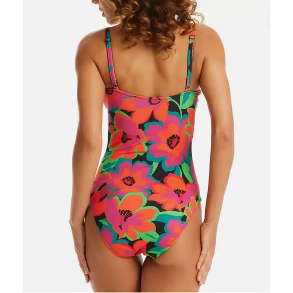 Sanctuary Printed Gardener Shirred One-Piece Swimsuit - Small - Picture 2 of 8